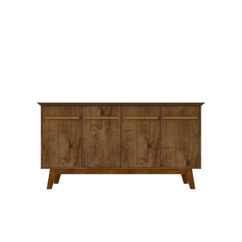 Rustic Brown 62.99'' Wide Sideboard Gives you Plenty of Storage and Mid-Century Modern Style in your Dining Room or Living Room