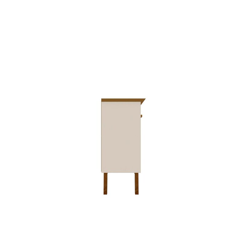Off White/Cinnamon 62.99'' Wide Sideboard Gives you Plenty of Storage and Mid-Century Modern Style in your Dining Room or Living Room