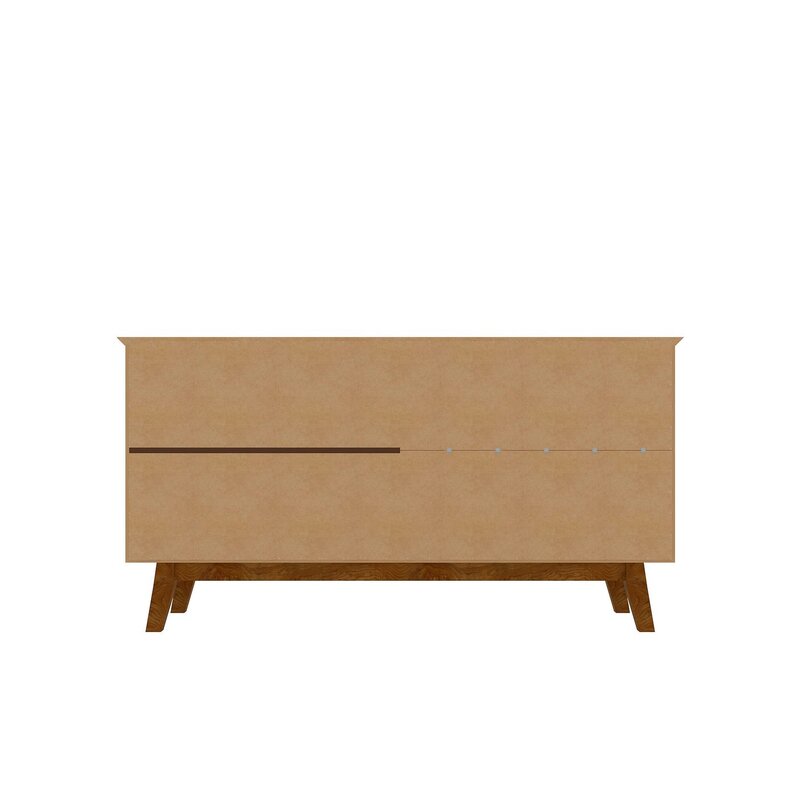 Off White/Cinnamon 62.99'' Wide Sideboard Gives you Plenty of Storage and Mid-Century Modern Style in your Dining Room or Living Room