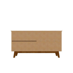Off White/Cinnamon 62.99'' Wide Sideboard Gives you Plenty of Storage and Mid-Century Modern Style in your Dining Room or Living Room