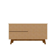 Rustic Brown 62.99'' Wide Sideboard Gives you Plenty of Storage and Mid-Century Modern Style in your Dining Room or Living Room