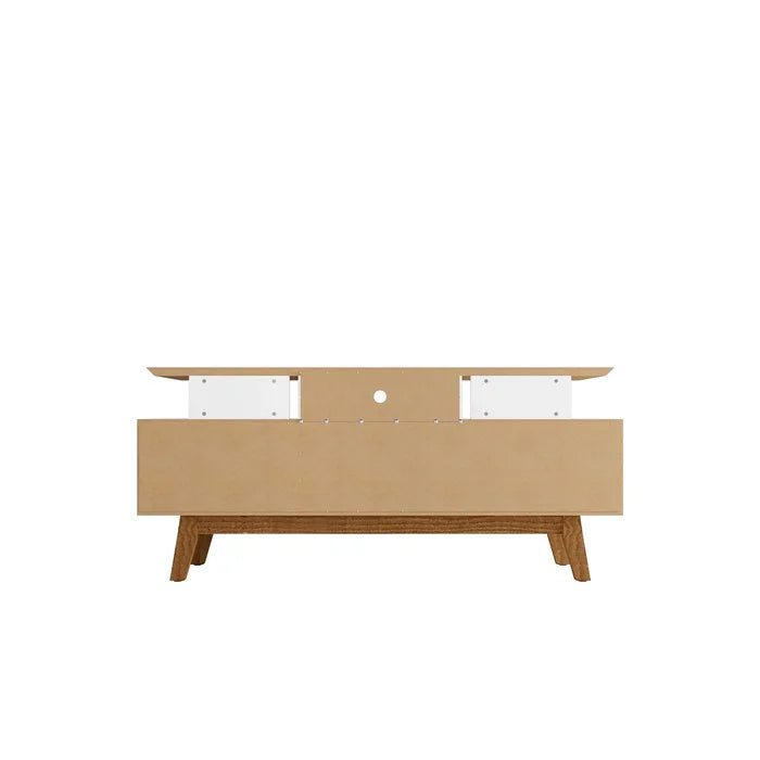 White Flemming TV Stand for TVs up to 70" Crafted from Solid and Engineered Wood
