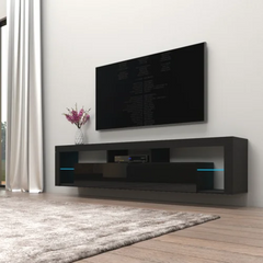 Floating Milano TV Stand for TVs up to 90" Clean Lined Rectangular Silhouette