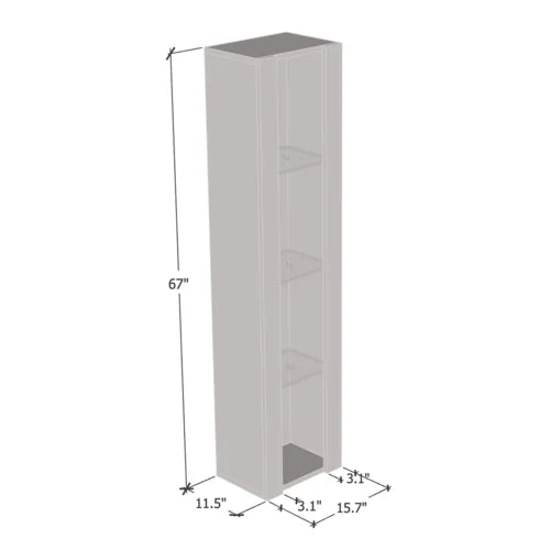 White 67'' H x 15.75'' W Standard Bookcase Perfect For Bedrooms, And Living Rooms