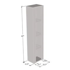 White 67'' H x 15.75'' W Standard Bookcase Perfect For Bedrooms, And Living Rooms