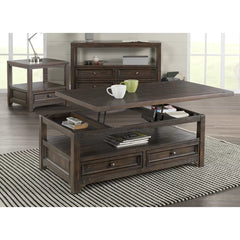 Lift-Top Coffee Table with Storage Solid Wood Perfect for Organize