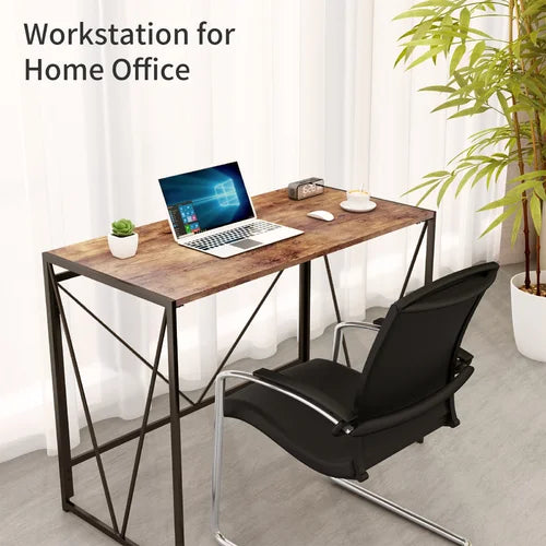 Folding Computer Desk 39 Inch Foldable Working Writing Study Desk For Home Office Modern Simply Style