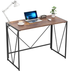 Folding Computer Desk 39 Inch Foldable Working Writing Study Desk For Home Office Modern Simply Style