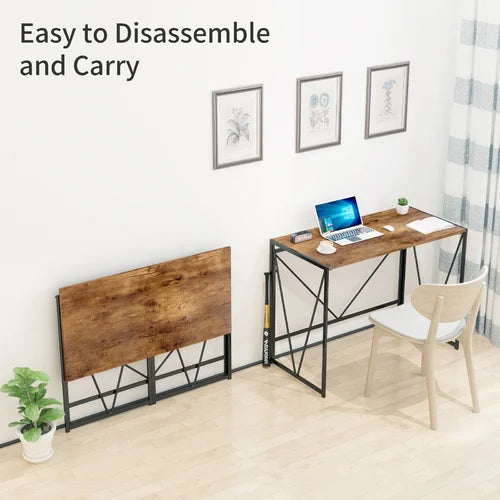Folding Computer Desk 39 Inch Foldable Working Writing Study Desk For Home Office Modern Simply Style