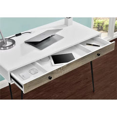 Folkston Desk Built from Engineered Wood Metal Hairpin Style Legs
