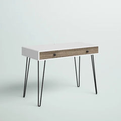 Folkston Desk Built from Engineered Wood Metal Hairpin Style Legs