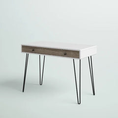 Folkston Desk Built from Engineered Wood Metal Hairpin Style Legs