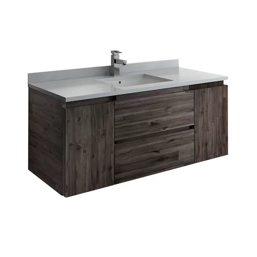 Wall Hung 47" Single Bathroom Vanity Base Only Single Hole Faucet Mount