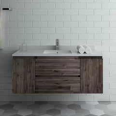 Wall Hung 47" Single Bathroom Vanity Base Only Single Hole Faucet Mount