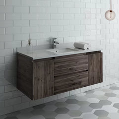 Wall Hung 47" Single Bathroom Vanity Base Only Single Hole Faucet Mount