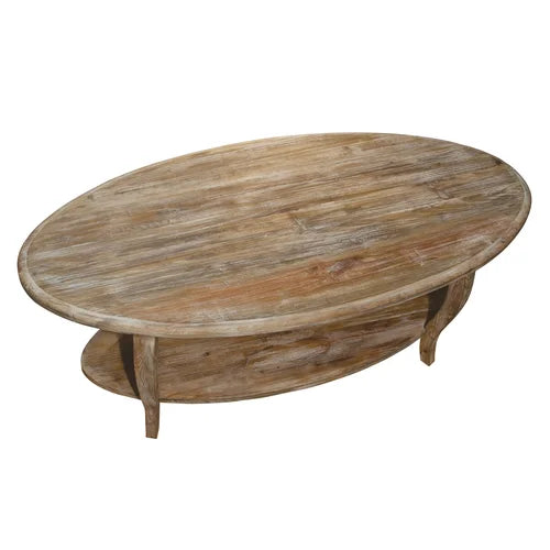 Francoise solid wood coffee table with storage sale