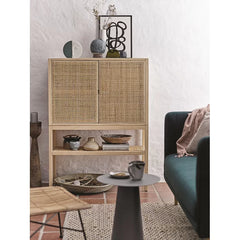 Natural Franke 48'' Tall 2 - Door Accent Cabinet Transitional Boho-Inspired
