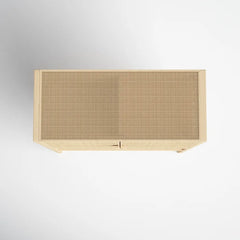 Natural Franke 48'' Tall 2 - Door Accent Cabinet Transitional Boho-Inspired