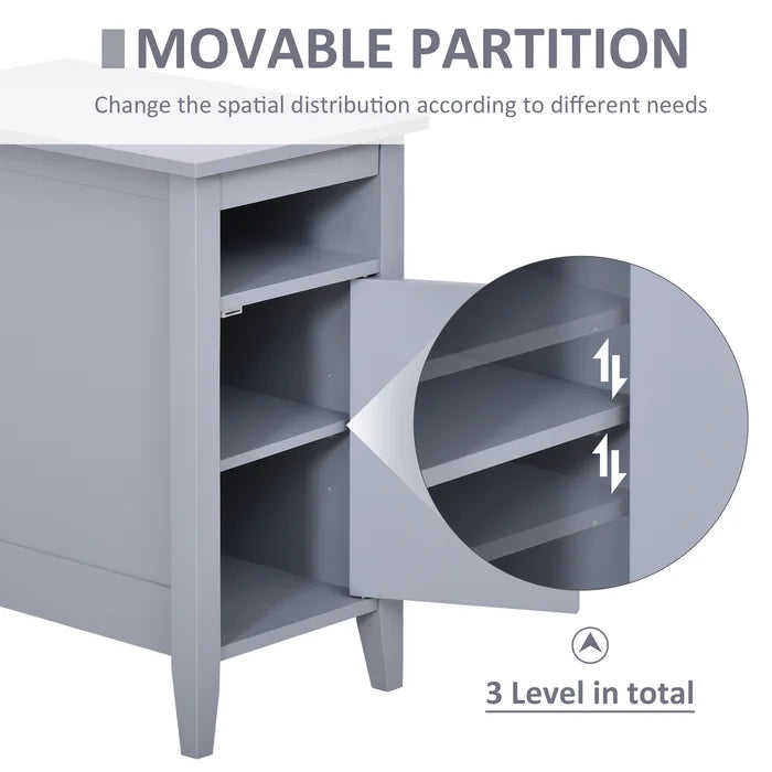Franta 25.25'' Tall Nightstand in Gray Modern Elegant Nightstand