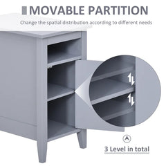 Franta 25.25'' Tall Nightstand in Gray Modern Elegant Nightstand