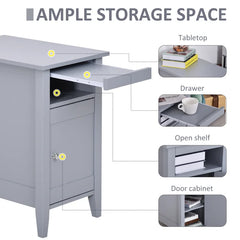 Franta 25.25'' Tall Nightstand in Gray Modern Elegant Nightstand