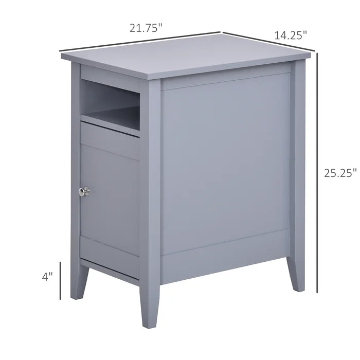 Franta 25.25'' Tall Nightstand in Gray Modern Elegant Nightstand