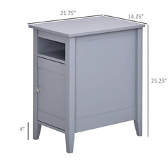 Franta 25.25'' Tall Nightstand in Gray Modern Elegant Nightstand