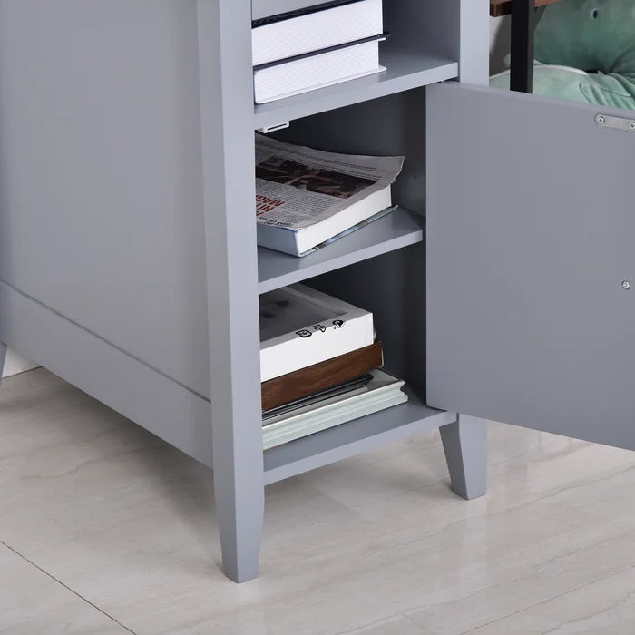 Franta 25.25'' Tall Nightstand in Gray Modern Elegant Nightstand