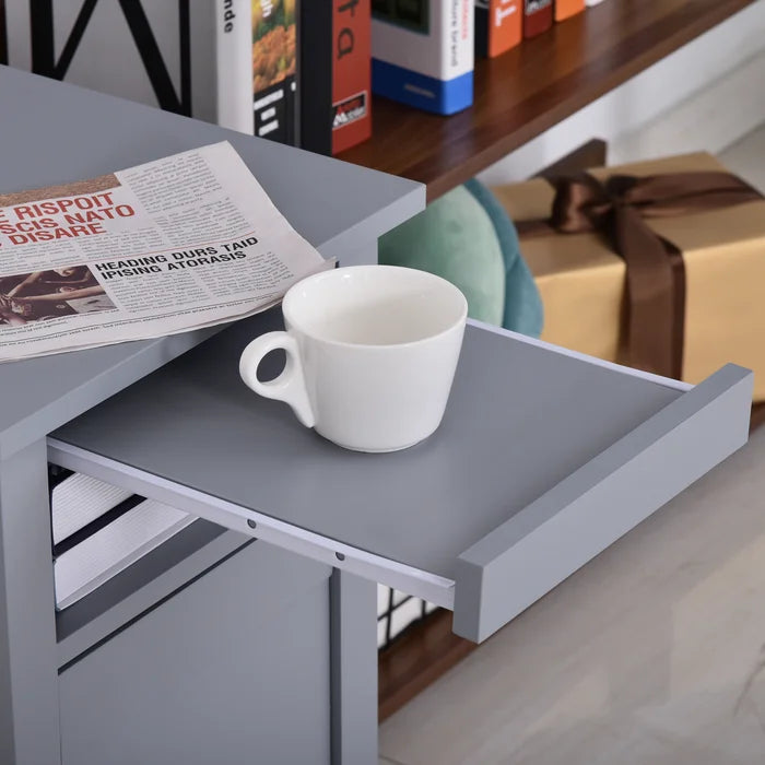 Franta 25.25'' Tall Nightstand in Gray Modern Elegant Nightstand