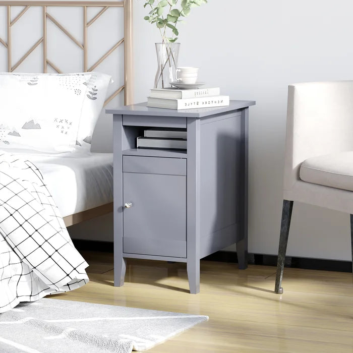 Franta 25.25'' Tall Nightstand in Gray Modern Elegant Nightstand