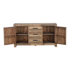 Natural Frederickson 63'' Wide 3 Drawer Pine Solid Wood Sideboard