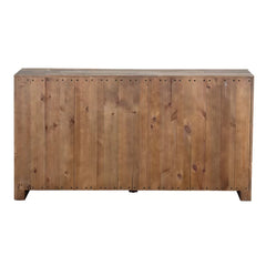 Natural Frederickson 63'' Wide 3 Drawer Pine Solid Wood Sideboard