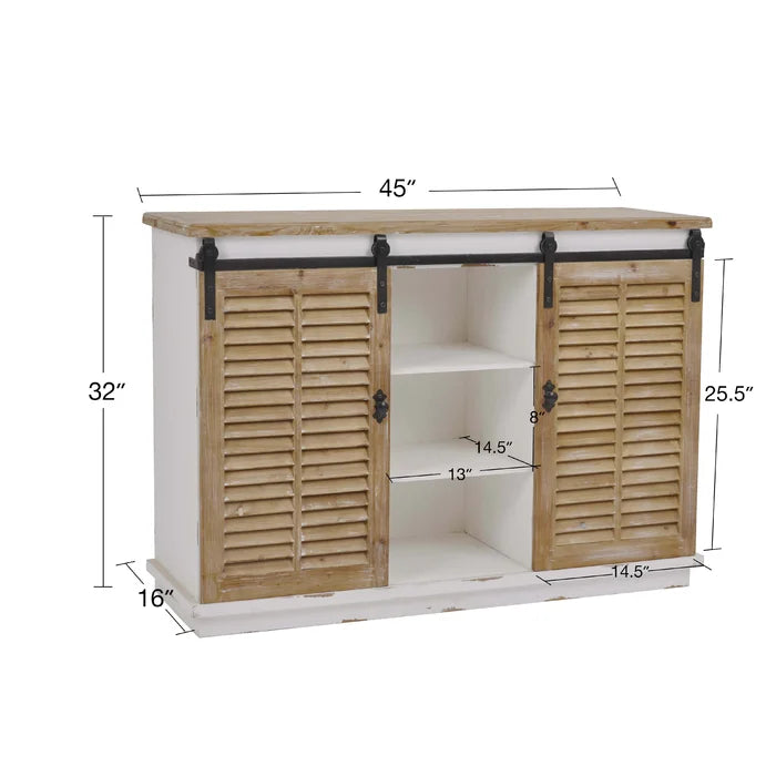 Fredner 32'' Tall 2 - Door Accent Cabinet Perfect Addition to your Farmhouse Decor