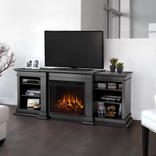 Fresno TV Stand for TVs up to 78" with Fireplace Included Adjustable Shelves