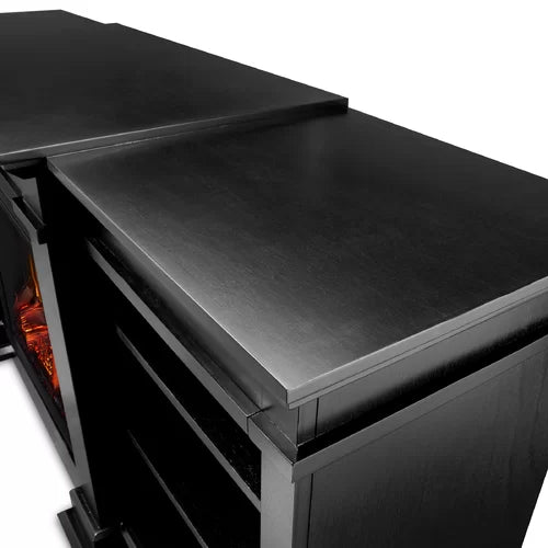 Fresno TV Stand for TVs up to 78" with Fireplace Included Adjustable Shelves