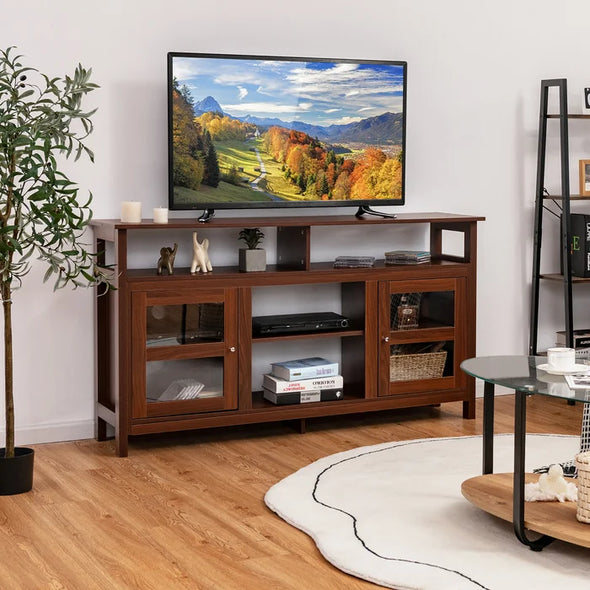 Fritzsche TV Stand for TVs up to 65" Stability and Durability Adjustable Shelves