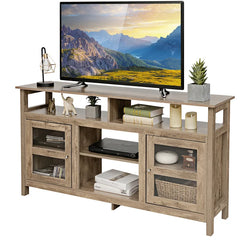 Gray Fritzsche TV Stand for TVs up to 65" Made of Premium Engineered Wood