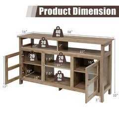 Gray Fritzsche TV Stand for TVs up to 65" Made of Premium Engineered Wood