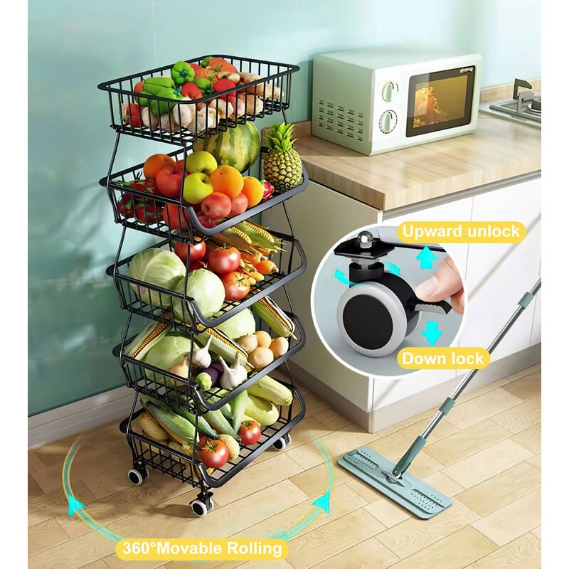 Fruit Vegetable Produce Metal Storage Bin For Kitchen Pantry Bathroom <div  class=aod_buynow></div>– Inhomelivings