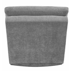 Fuhr Tufted Armless Chaise Lounge Granite Plush Microfiber Fabric