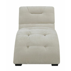 Fuhr Tufted Armless Chaise Lounge Plush Microfiber Fabric