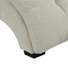 Fuhr Tufted Armless Chaise Lounge Plush Microfiber Fabric