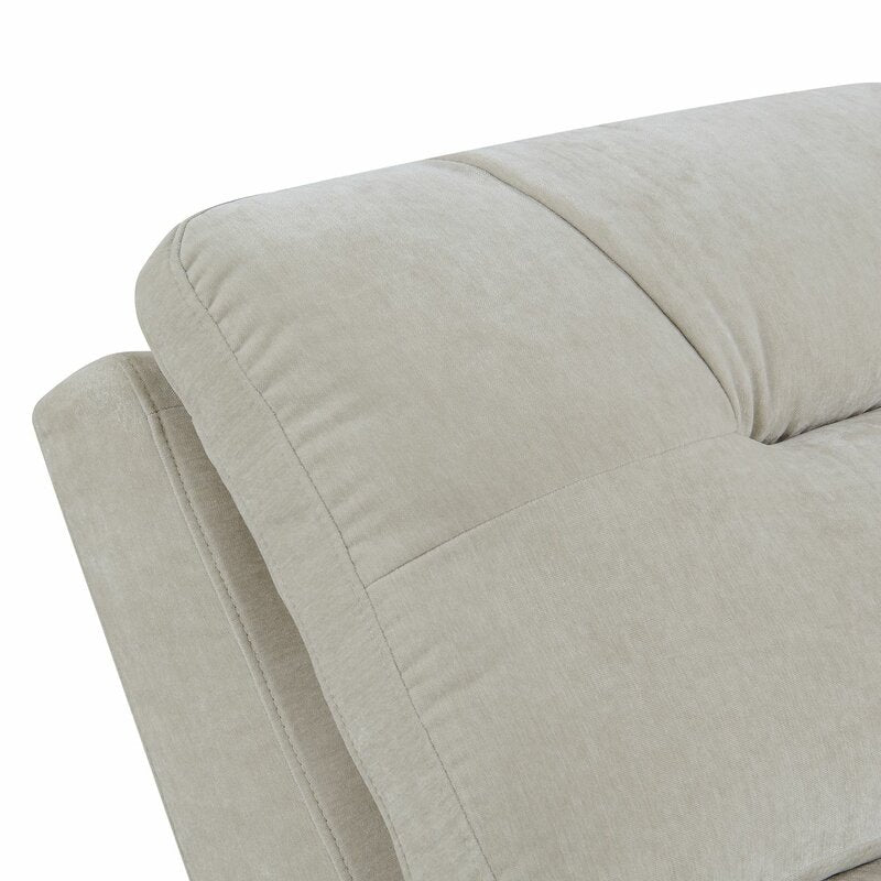 Fuhr Tufted Armless Chaise Lounge Plush Microfiber Fabric