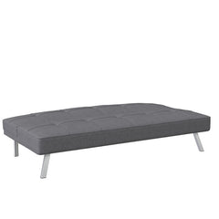 Full 66.1'' Wide Tufted Back Convertible Sofa Solid Wood Charcoal 100% Polyester