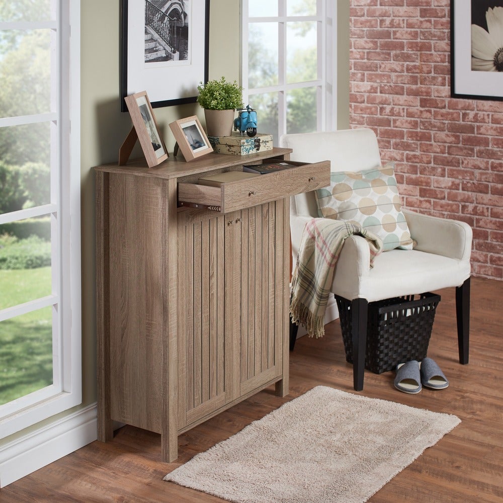 4 Shelf Shoe Cabinet Oak Two Door Cabinet with Four Adjustable Shelves div class aod buynow div Inhomelivings