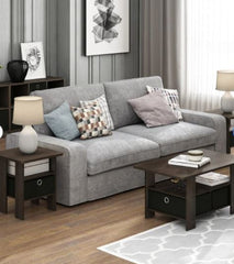 Dark Brown Kenton 1 Drawer Nightstand Seamlessly Blending Form and Function