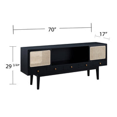 Black Natural Gabe TV Stand for TVs up to 70" Wide Scale Open Storage
