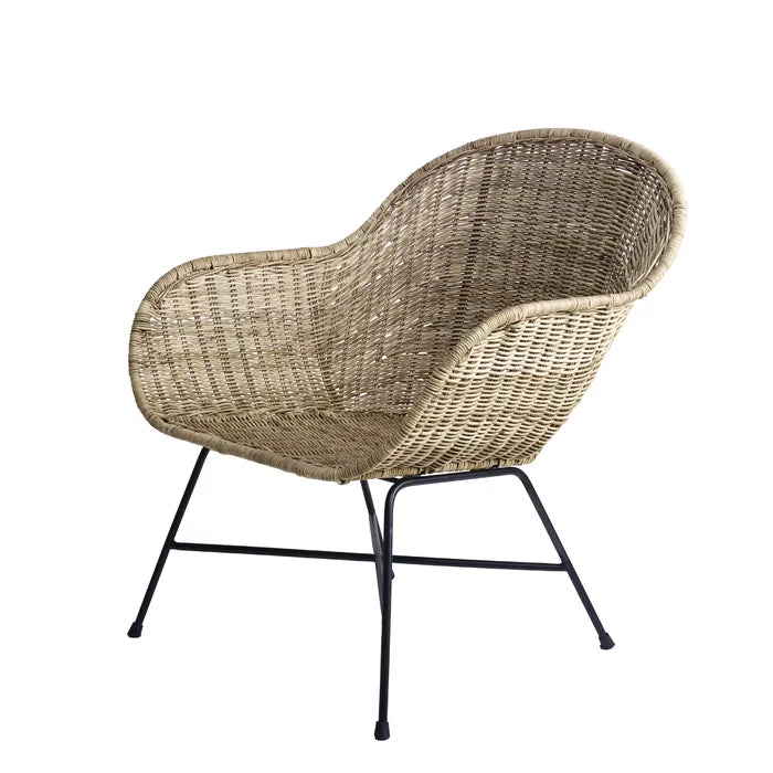 25.19'' Wide Barrel Chair Natural and Modern Aesthetics Provide Comfort