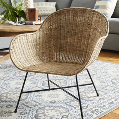 25.19'' Wide Barrel Chair Natural and Modern Aesthetics Provide Comfort