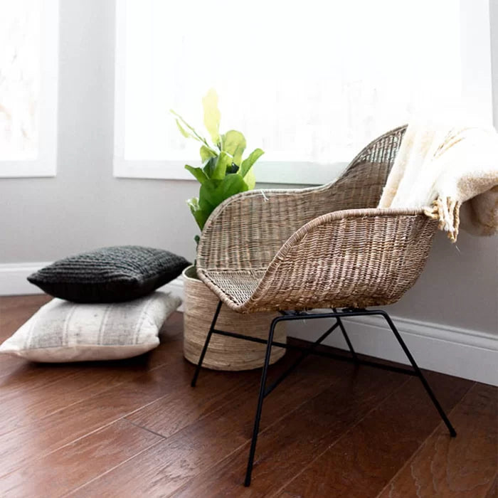 25.19'' Wide Barrel Chair Natural and Modern Aesthetics Provide Comfort